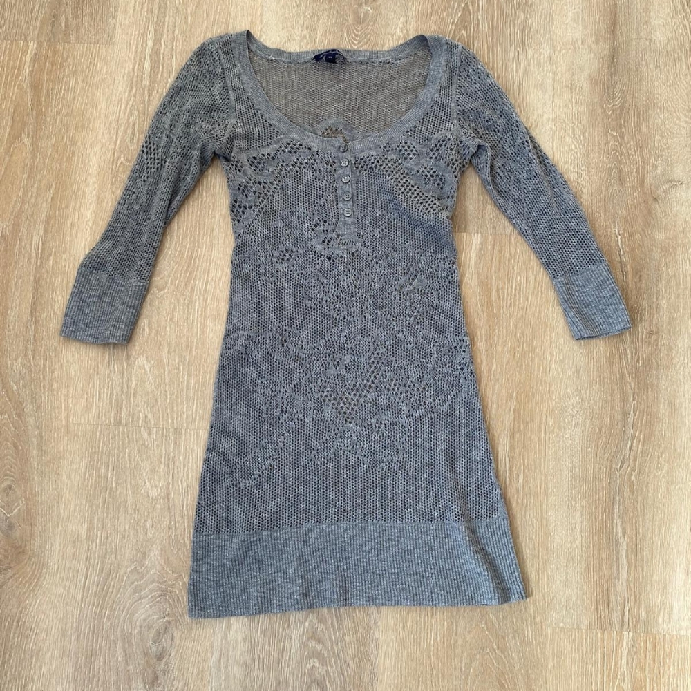 Lace Fillet Crochet American Eagle Mini Dress